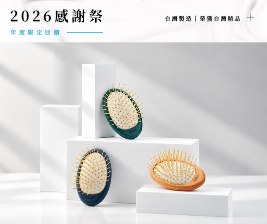 【🇹🇼2026感謝祭】AURAI歐萊依 Rua 針好梳 遠紅外線按摩梳-24k金針（頭皮深層按摩｜台灣製造）
